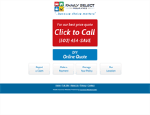 Tablet Screenshot of familyselectinsurance.com